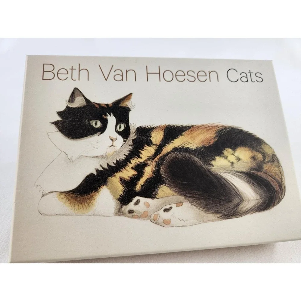Beth Van Hoesen Cats Note Card Boxed Set Famous Art Prints Cat 4  Designs Boots